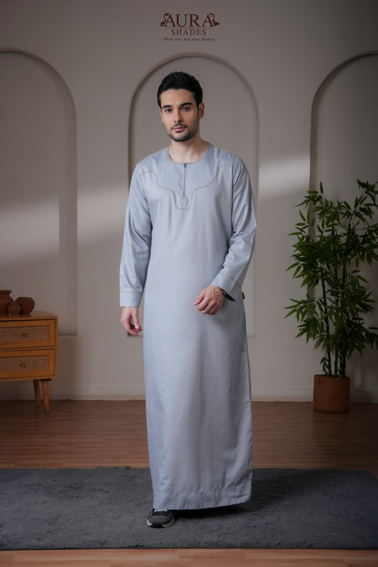 Omani Thobe – Mist Grey
