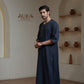 Moroccan Thobe – Midnight Navy