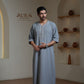 Moroccan Thobe – Stone Grey