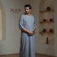 Moroccan Thobe – Stone Grey