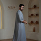 Moroccan Thobe – Stone Grey