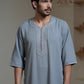 Moroccan Thobe – Stone Grey