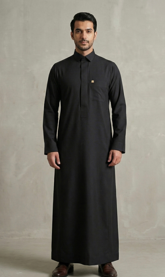 Premium Essential Thobe Black