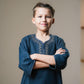 Kids Moroccan Thobe – Midnight Navy