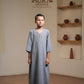 Kids Moroccan Thobe – Stone Grey