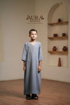 Kids Moroccan Thobe – Stone Grey