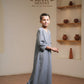 Kids Moroccan Thobe – Stone Grey