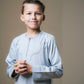 Kids Omani Thobe – Mist Grey