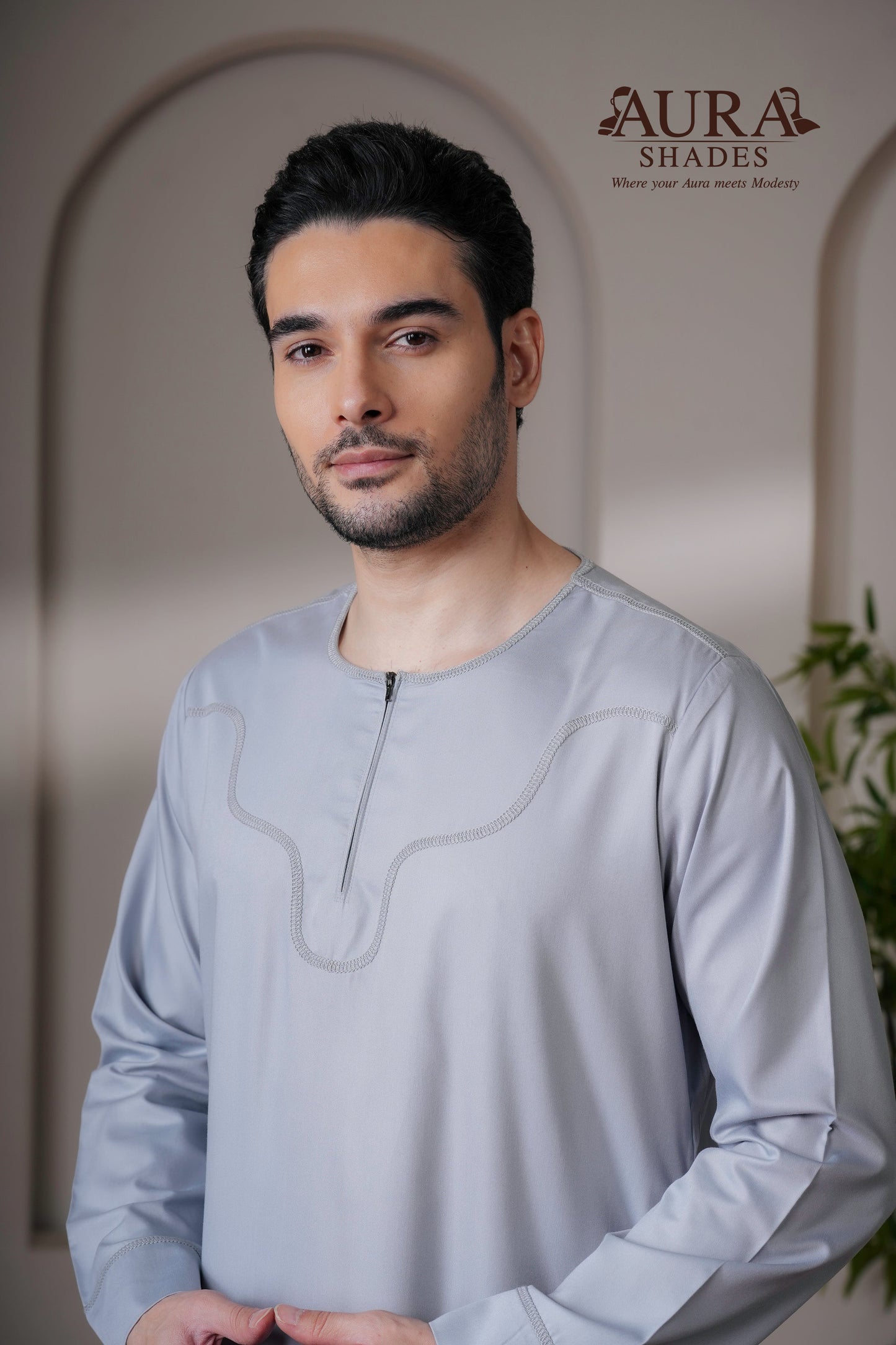 Omani Thobe – Mist Grey