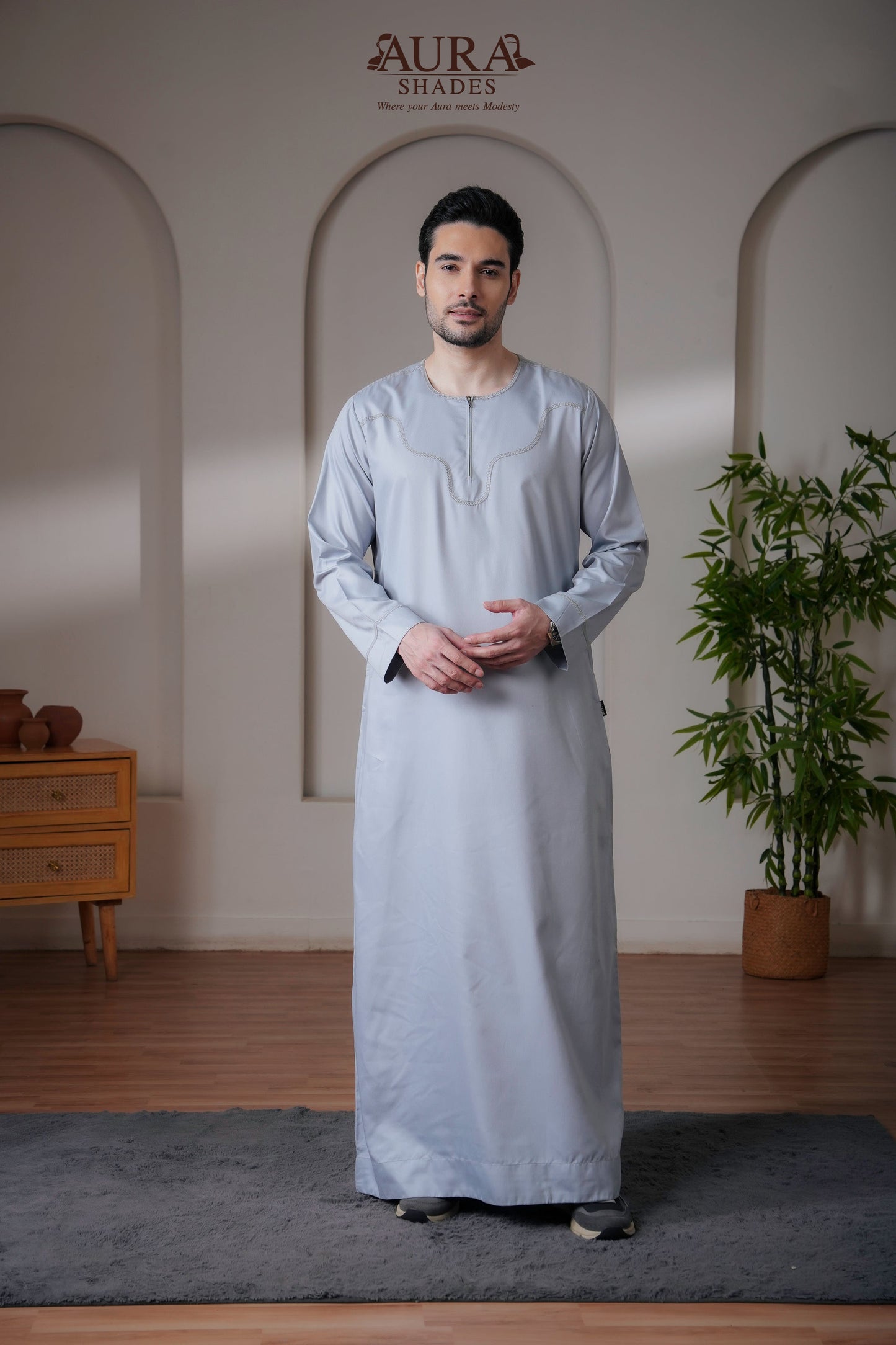 Omani Thobe – Mist Grey