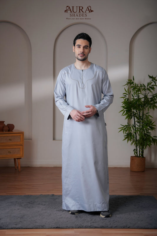 Omani Thobe – Mist Grey