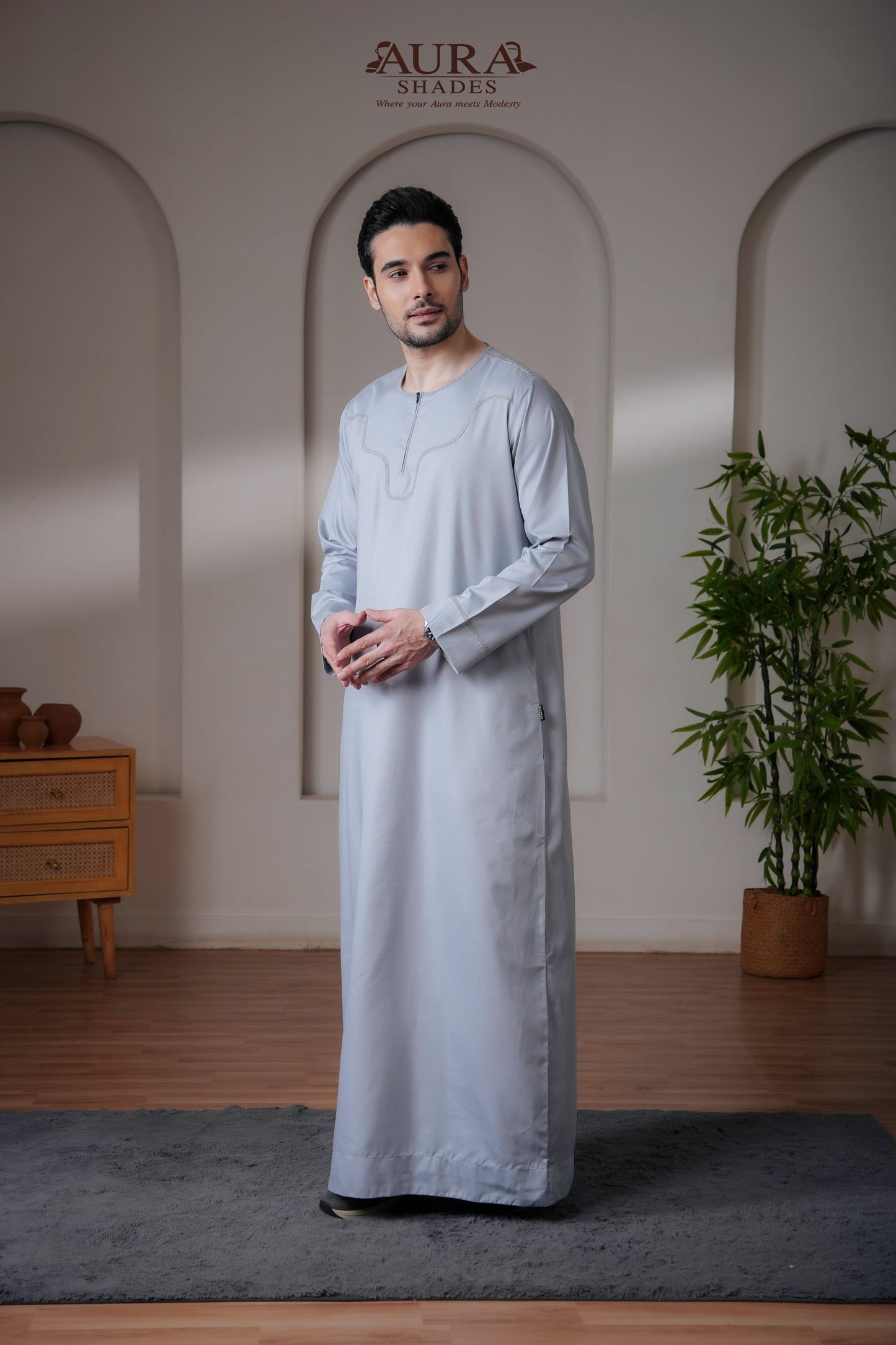 Omani Thobe – Mist Grey