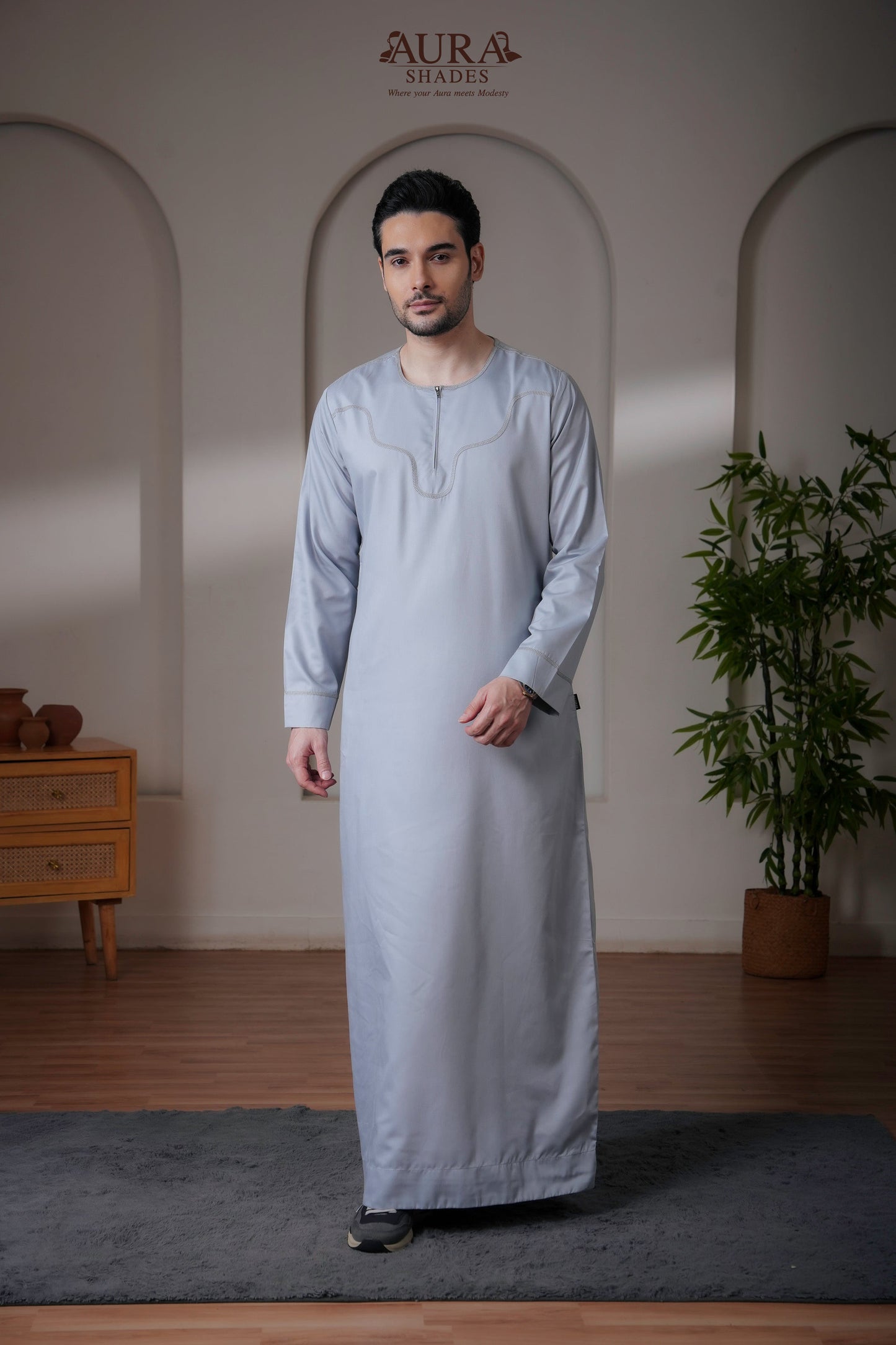 Omani Thobe – Mist Grey