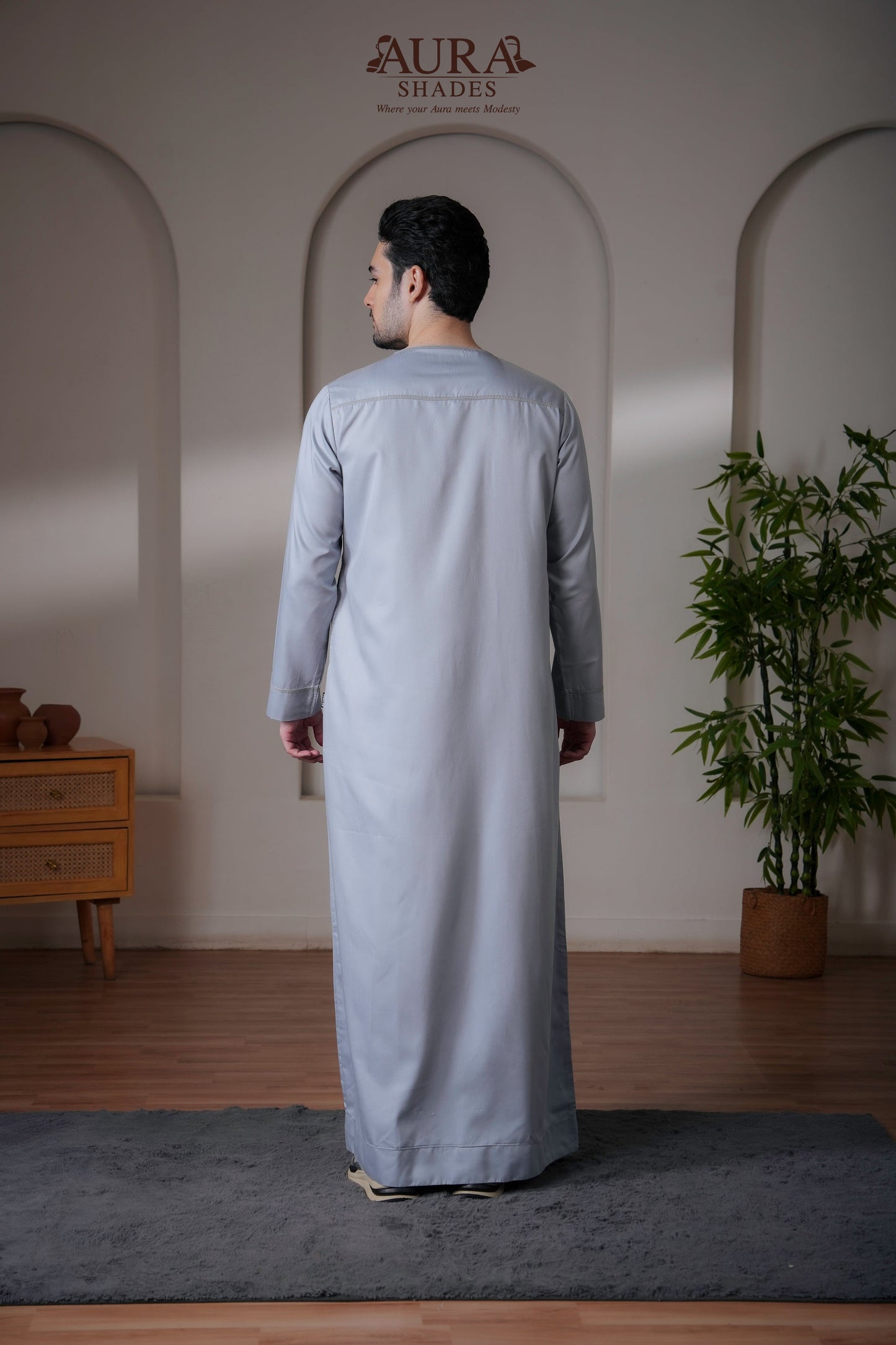 Omani Thobe – Mist Grey