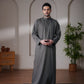 Saudi Thobe – Charcoal Grey