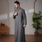 Saudi Thobe – Charcoal Grey